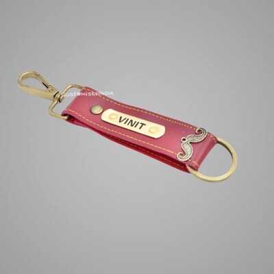 Red Customised Keychain with Hook