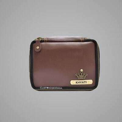 Brown Make Up Pouch (Cosmetic Pouch)