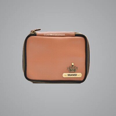 Tan Make Up Pouch (Cosmetic Pouch)