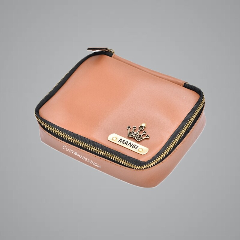 Tan Make Up Pouch (Cosmetic Pouch)