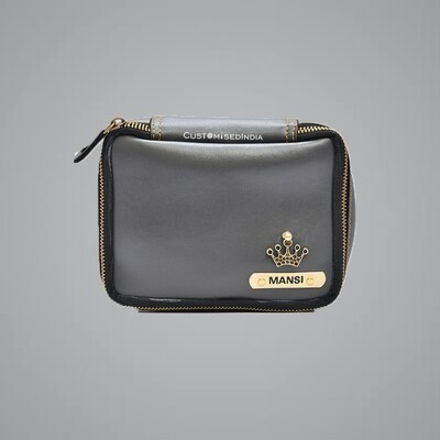 Grey Make Up Pouch (Cosmetic Pouch)