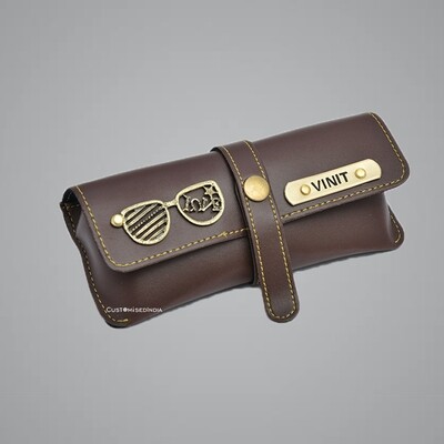 Brown Customised Sunglass Holder