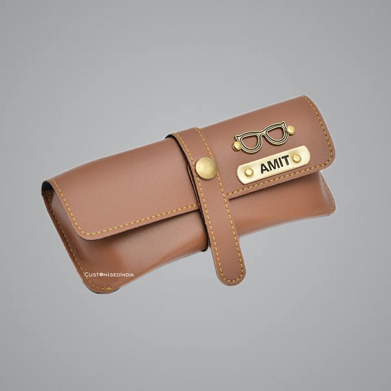 Tan Customised Sunglass Holder
