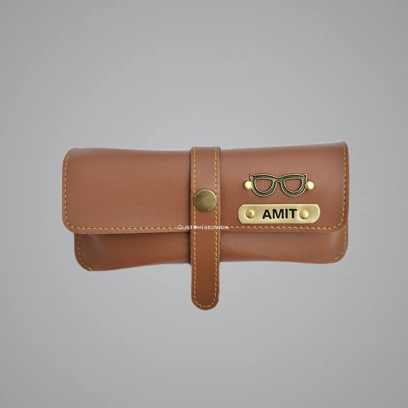 Tan Customised Sunglass Holder