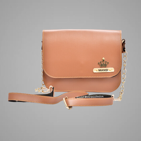 Tan Customised Premium Sling Bag