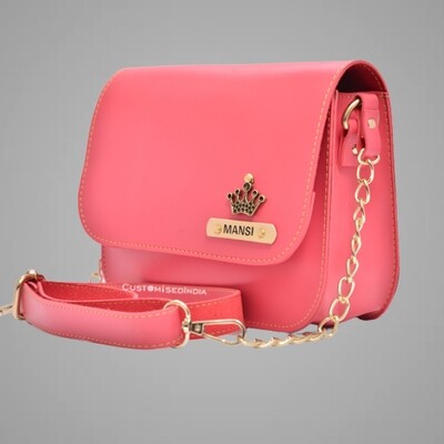 Pink Customised Premium Sling Bag