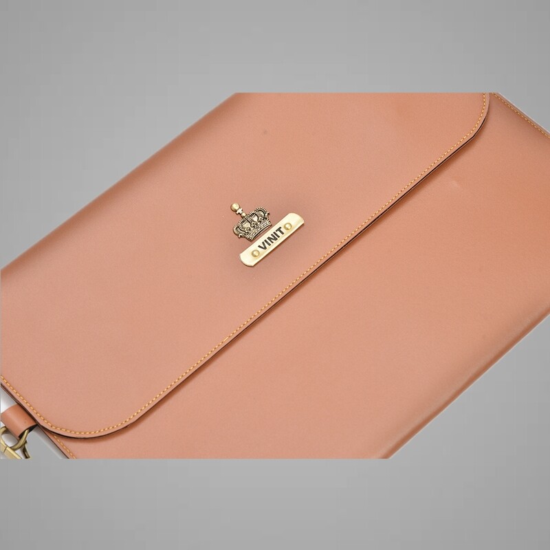 Tan Personalised Laptop Bag