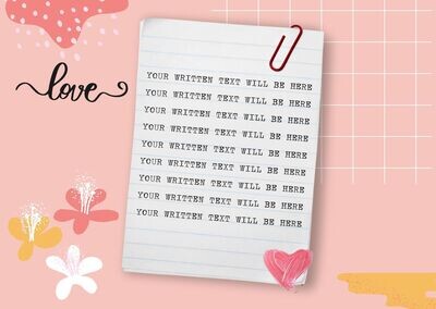 Personalised Note / Gift Card