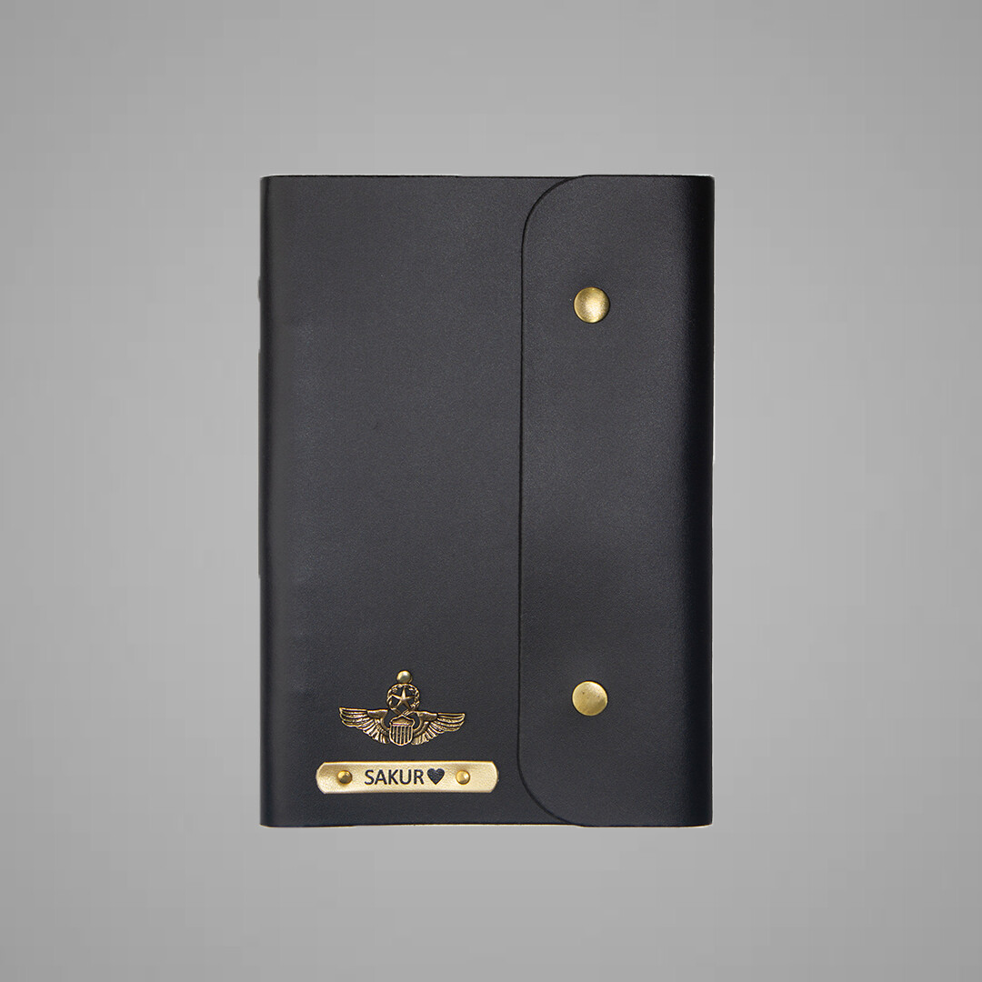 Black Customised Leather Diary (A5)