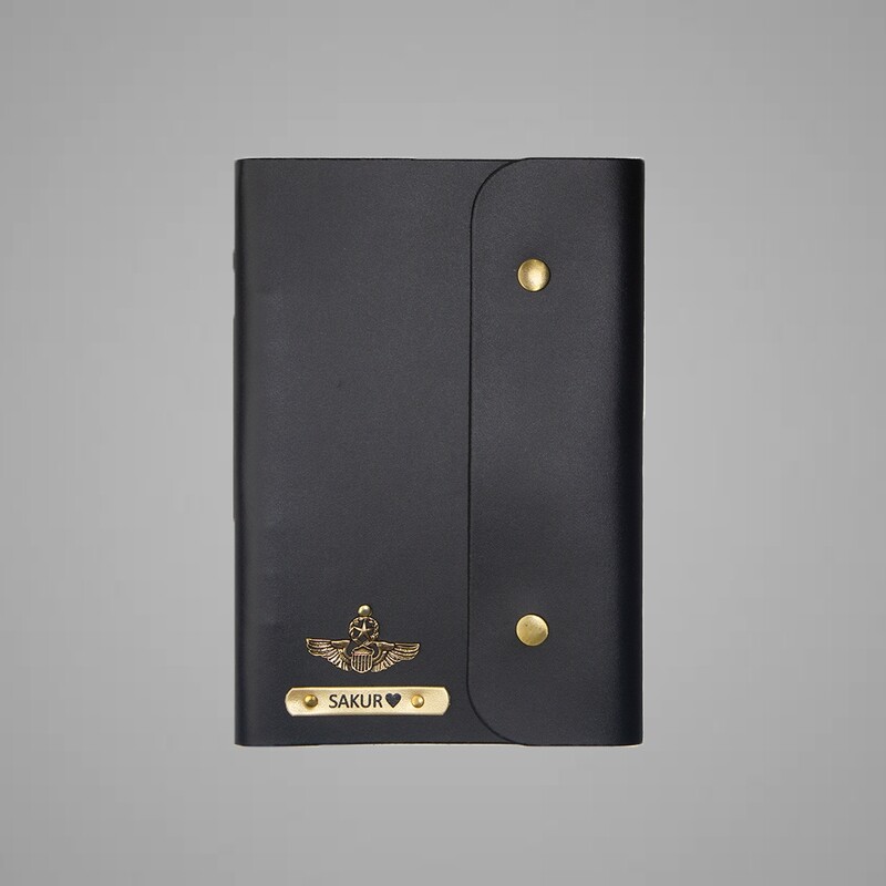 Black Customised Leather Diary (A5)