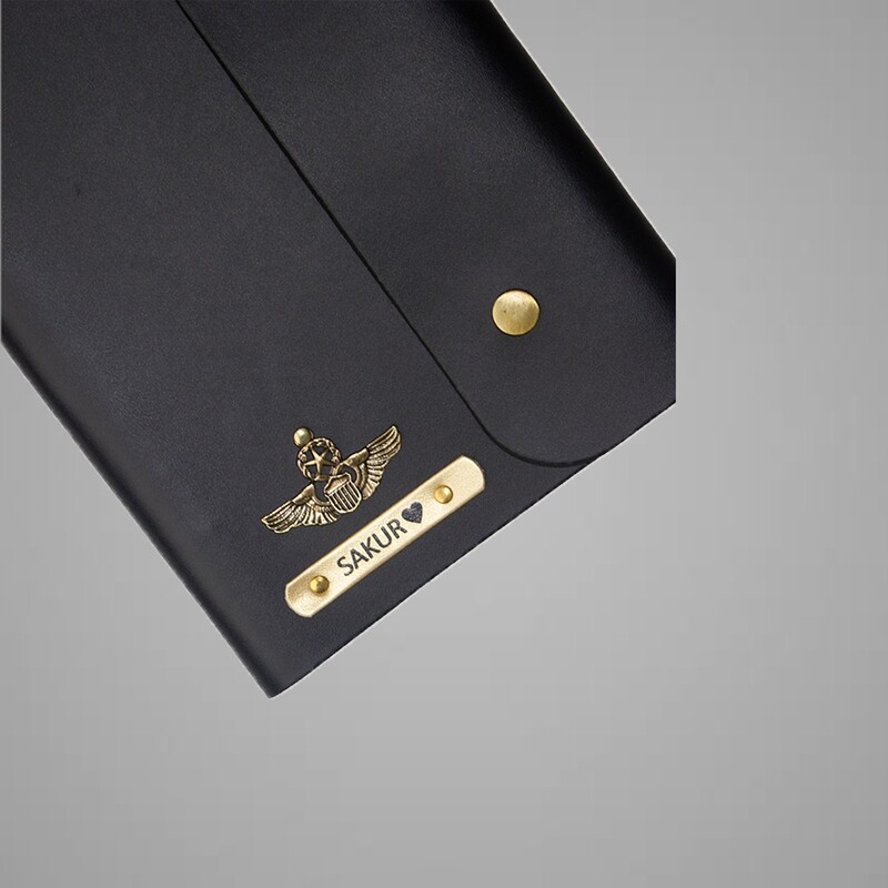Black Customised Leather Diary (A5)