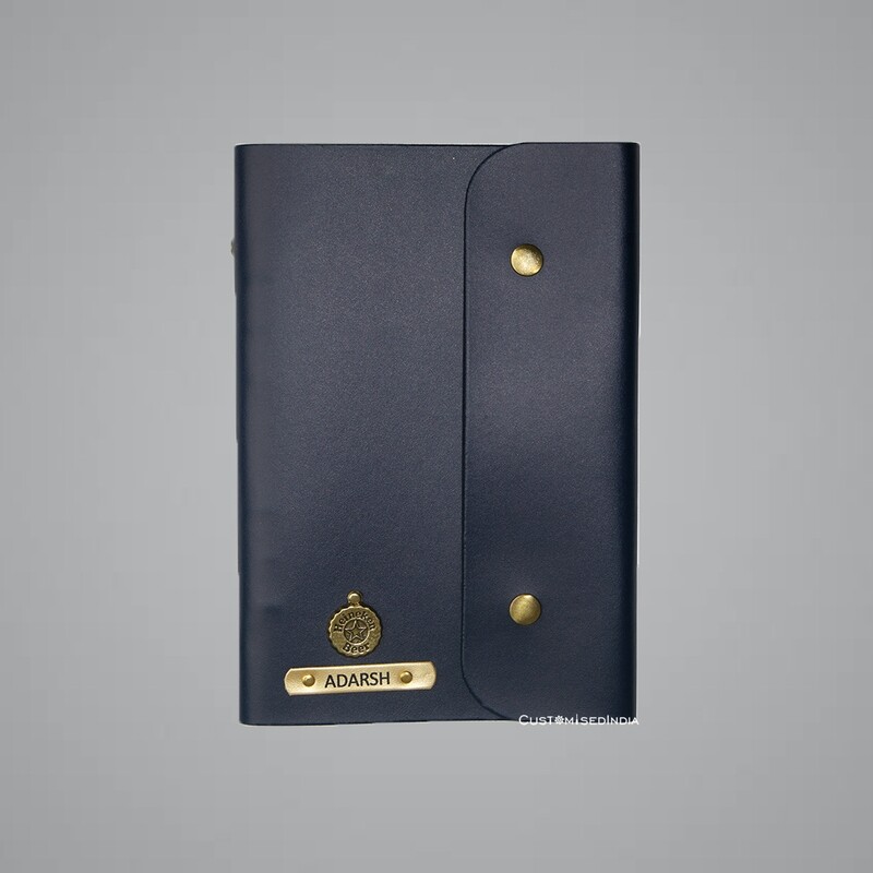 Blue Customised Leather Diary (A5)