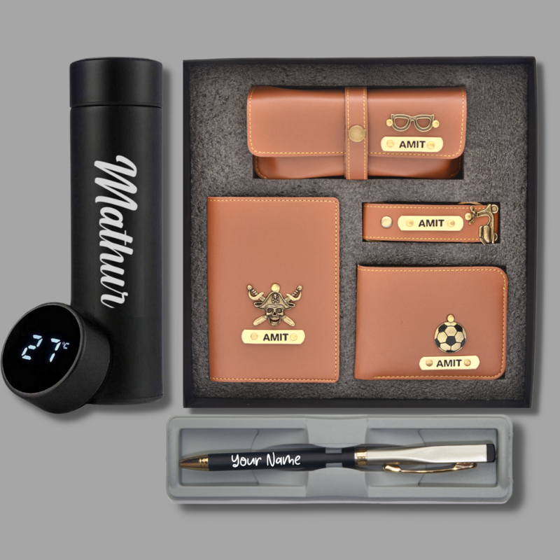 Tan Men&#39;s 4pc Combo + Pen + Temp. Bottle