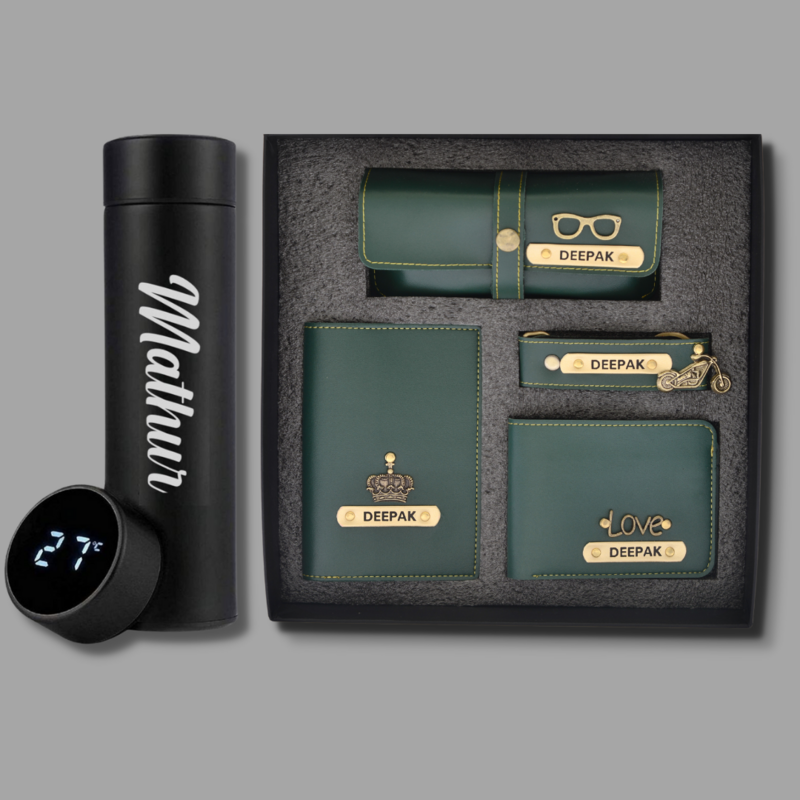 Green Men's 4pc Combo + Temperature Bottle