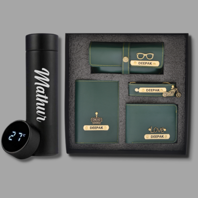 Green Men's 4pc Combo + Temperature Bottle