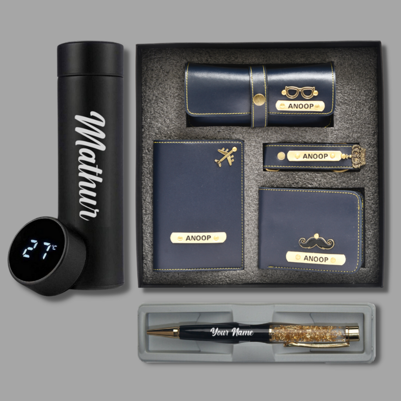 Blue Men&#39;s 4pc Combo + Pen + Temp. Bottle