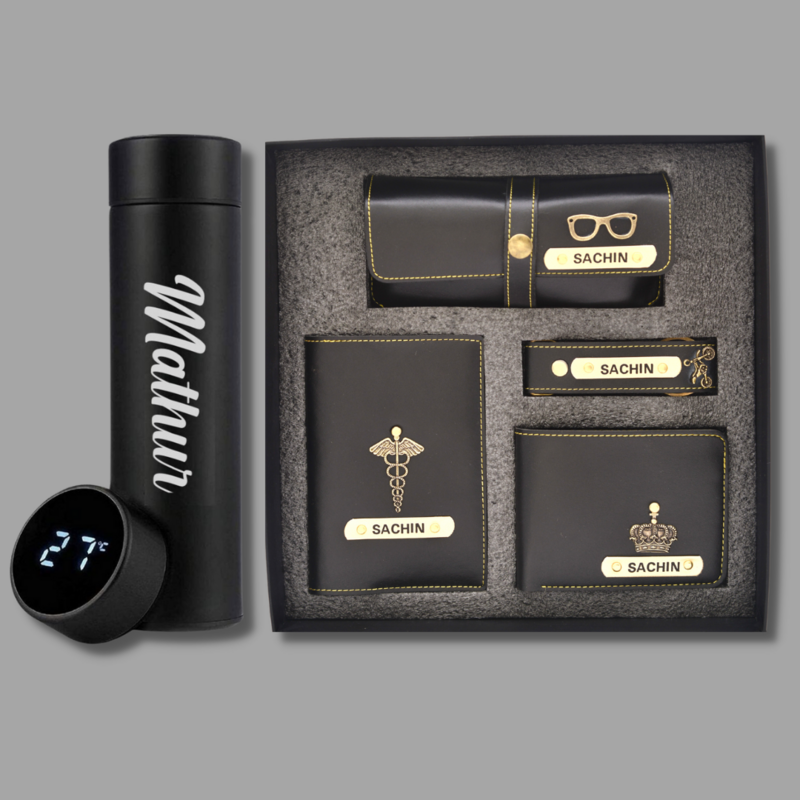 Black Men's 4pc Combo + Temperature Bottle