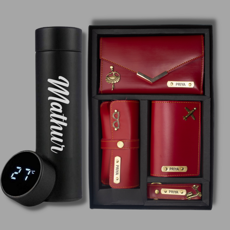 Red Women's 4pc Combo + Temp. Bottle