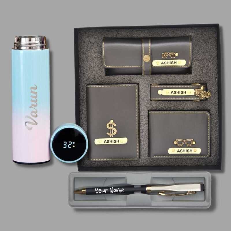 Grey Men's 4pc Combo + Pen + Temp. Bottle
