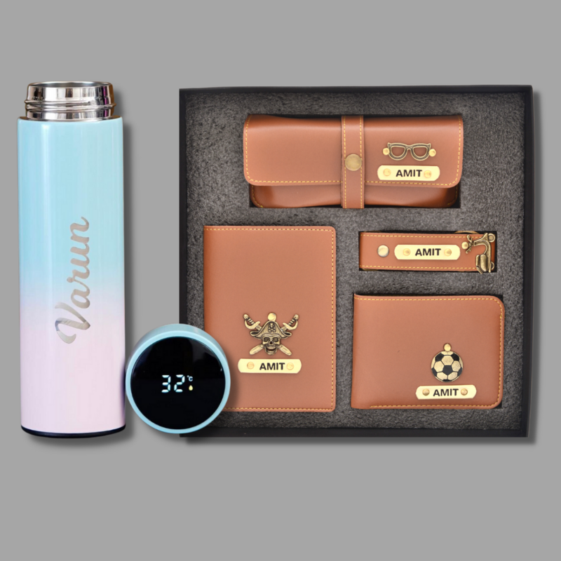 Tan Men's 4pc Combo + Temperature Bottle