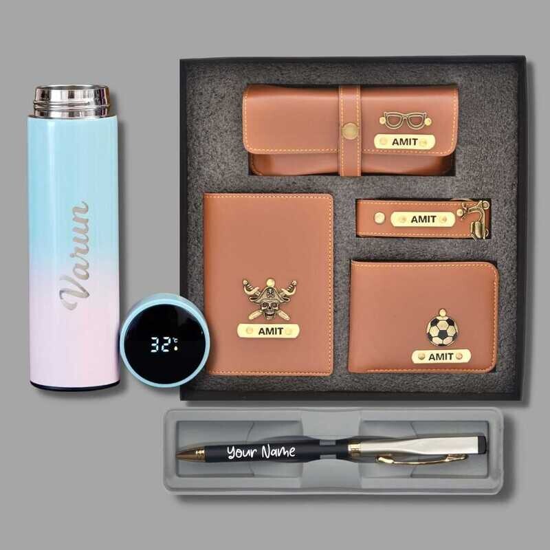 Tan Men's 4pc Combo + Pen + Temp. Bottle