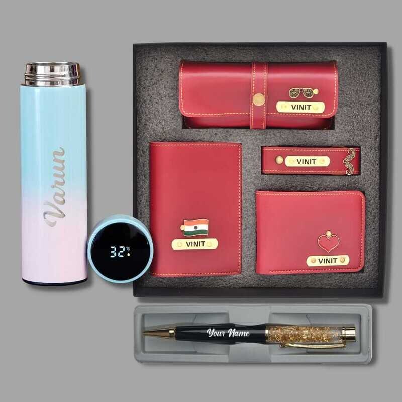 Red Men's 4pc Combo + Pen + Temp. Bottle