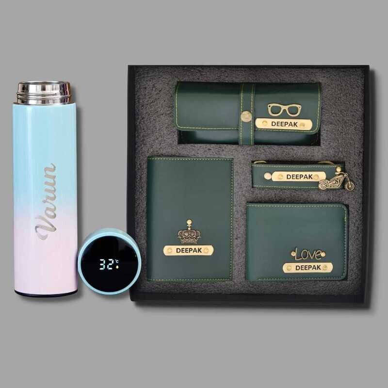 Green Men&#39;s 4pc Combo + Temperature Bottle