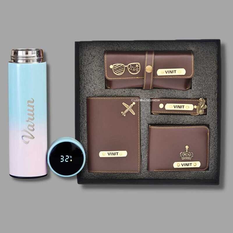 Brown Men's 4pc Combo + Temperature Bottle
