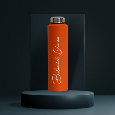Orange Matte Personalised Bottle 1 Litre