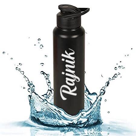 Customised Black Sipper bottle with Name