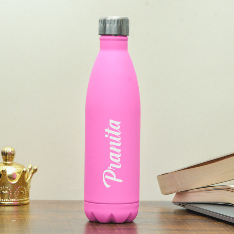 Customised Neon Pink ThermoSteel Bottle