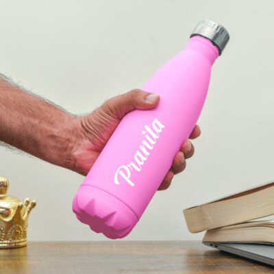 Customised Neon Pink ThermoSteel Bottle