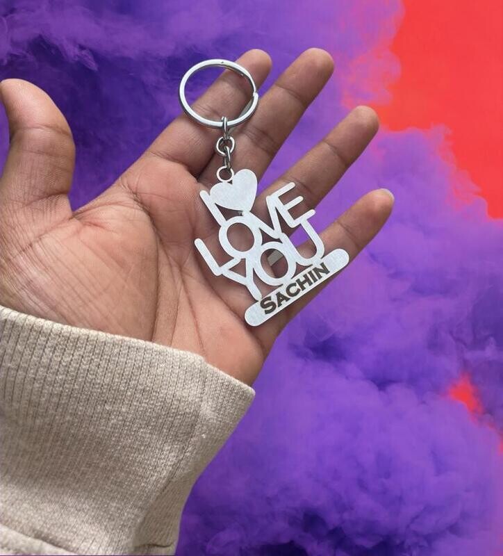 Personalised I love you keychain