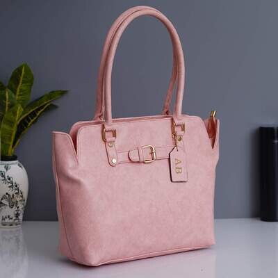 Baby Pink Premium Personalised Tote Bag with Zip