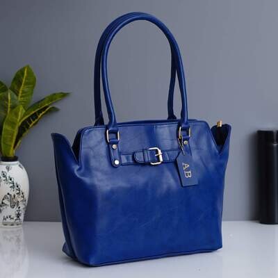 Royal Blue Premium Personalised Tote Bag with Zip