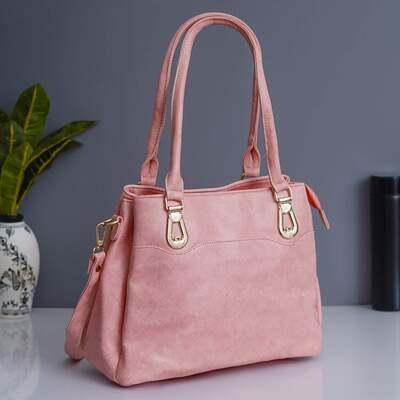 Baby Pink Personalised Luxury Hand Bag (Imported Leather)