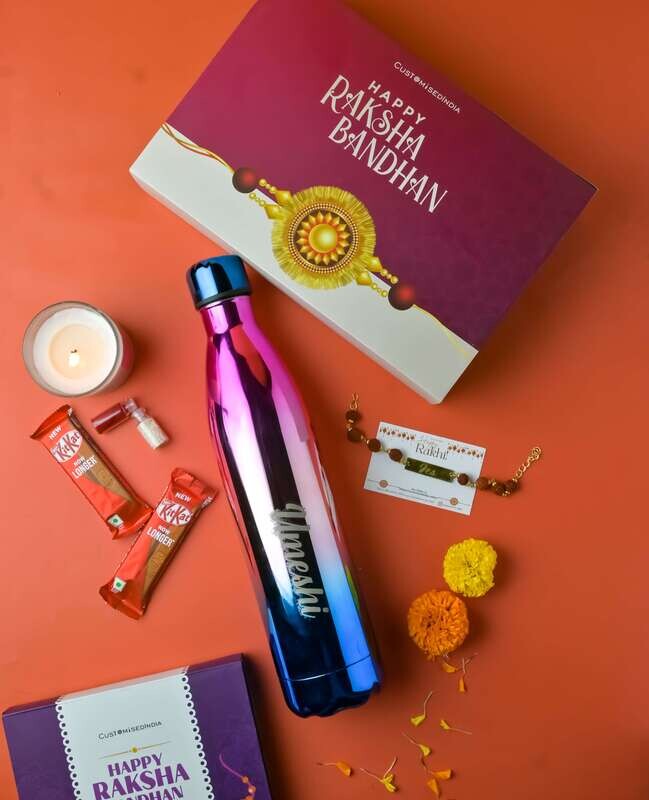 Rainbow Bottle &amp; Rakhi combo