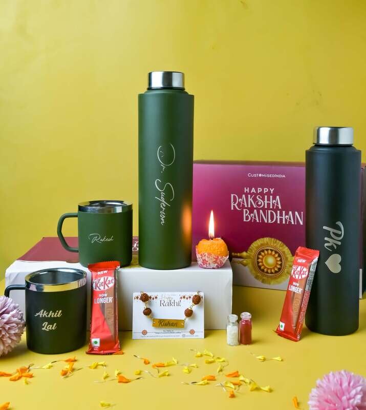 Couple drinkware special Rakhi hamper