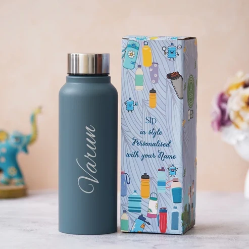 Personalised Grey Bottle