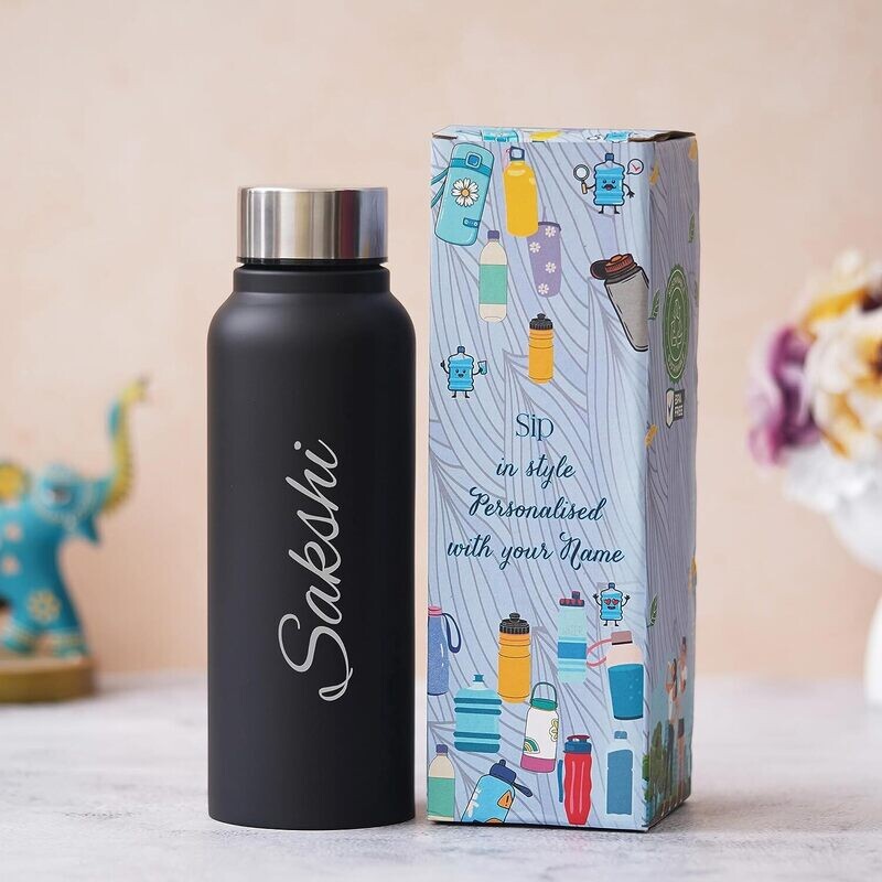 Black Matte Customised Bottle