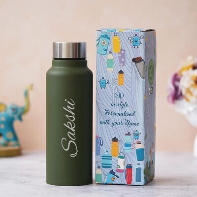 Military Green Customised Bottle