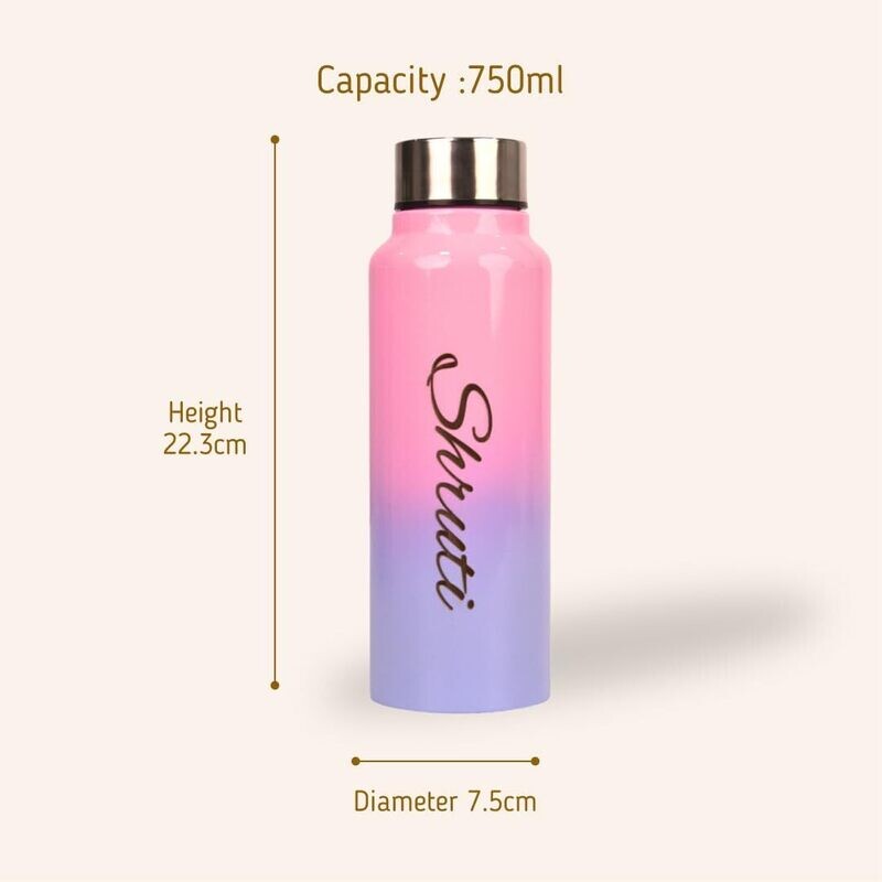 Personalised Pink- Blue Bottle