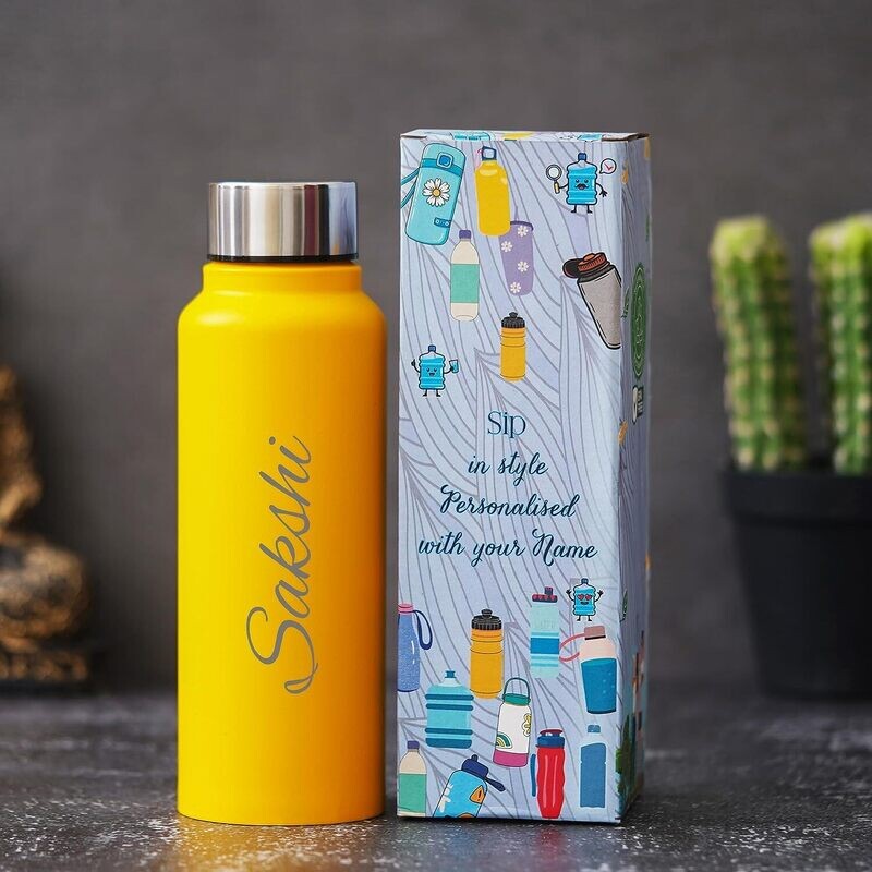 Personalised Yellow Bottle