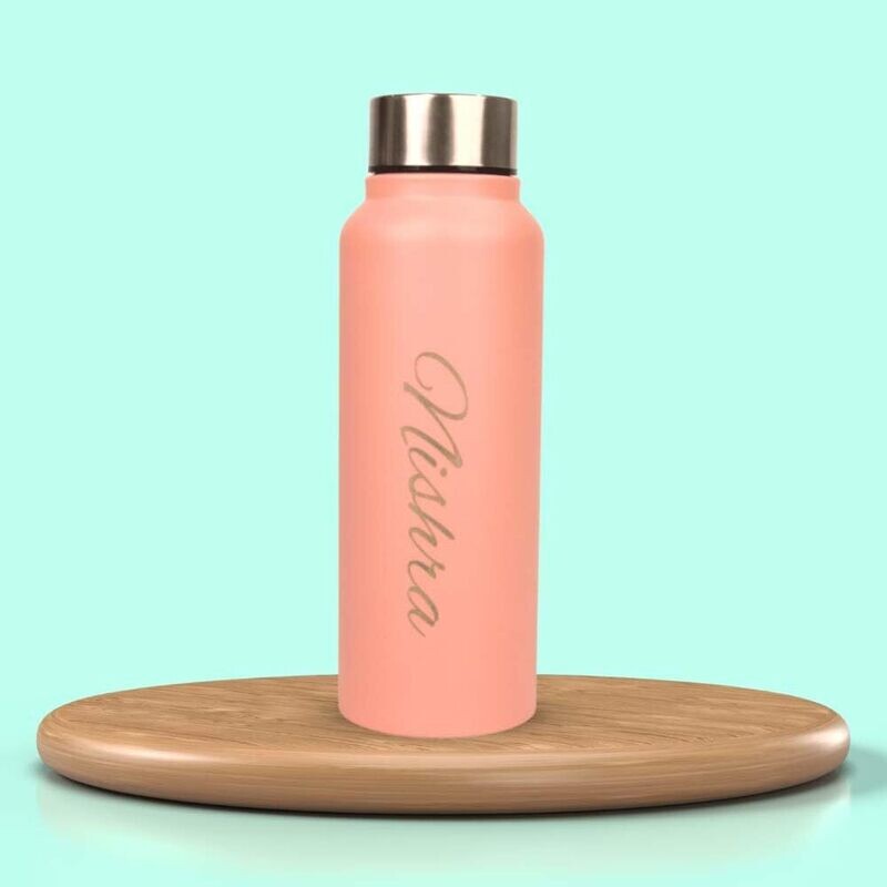 Personalised Peach Bottle