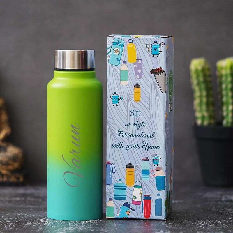 Personalised Green Gradient Bottle