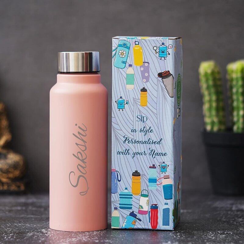 Personalised Peach Bottle