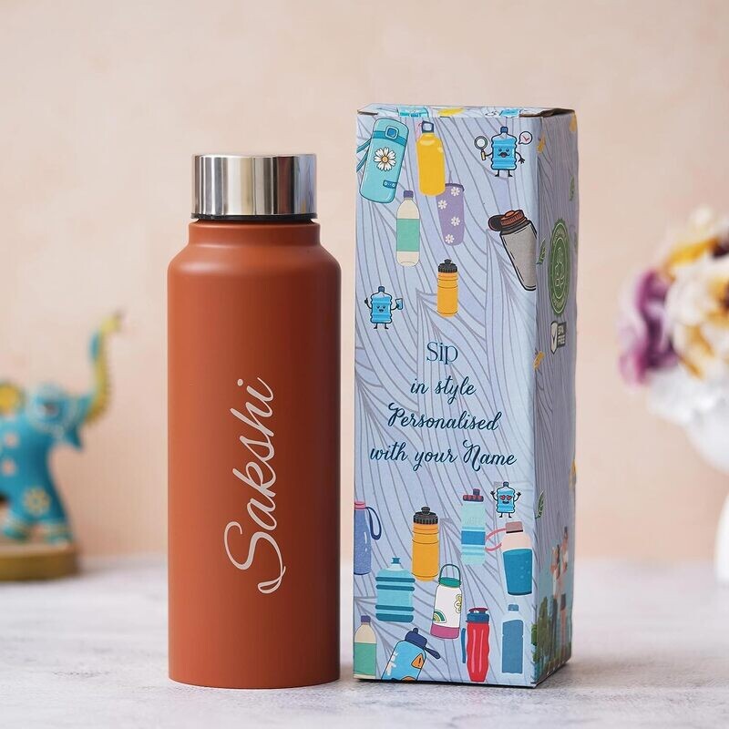 Personalised Tan Brown Bottle