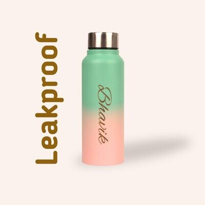 Personalised Green Peach Bottle
