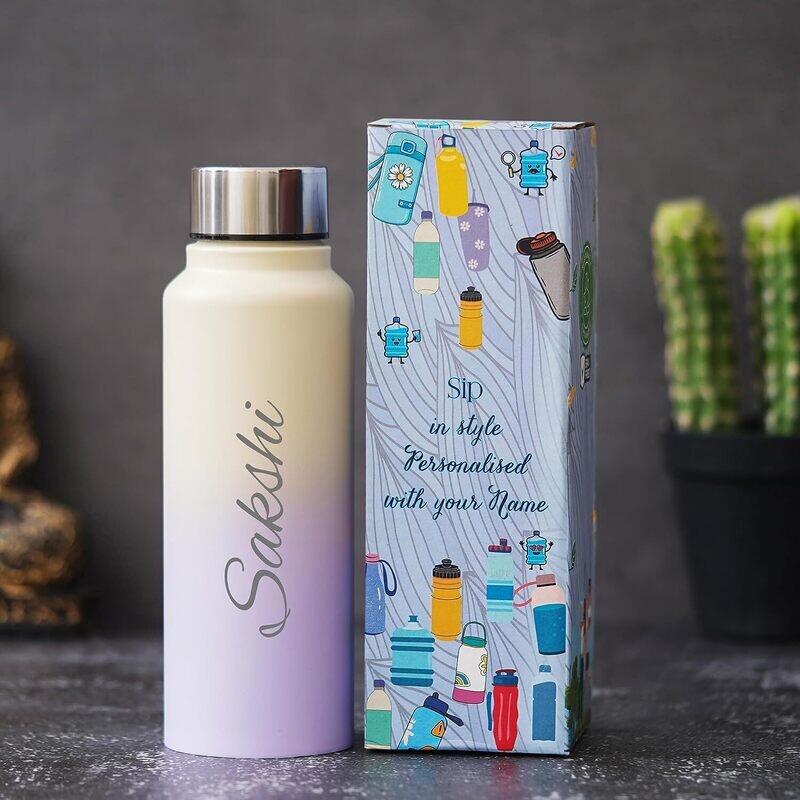 Personalised Lime Pink Bottle