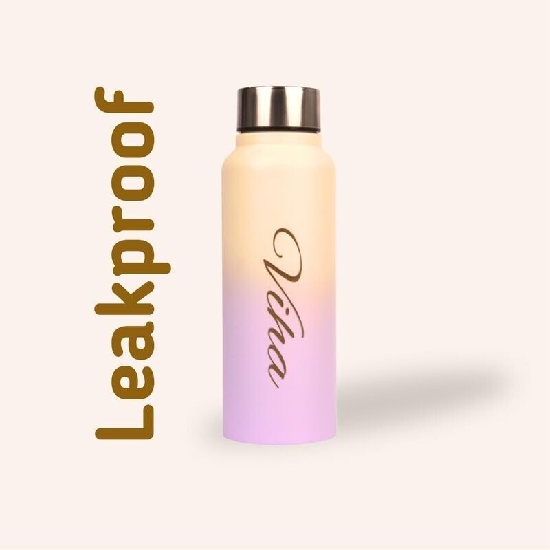 Personalised Lime Pink Bottle